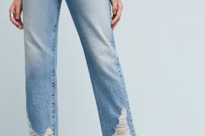 Обрезанные джинсы женские