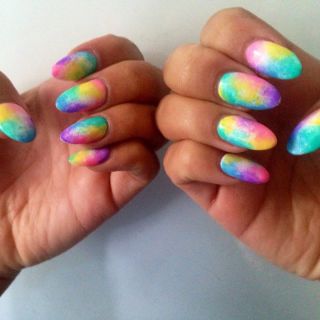 Маникюр разноцветные ногти
