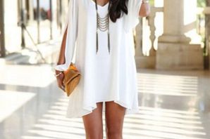 Белое легкое летнее платье