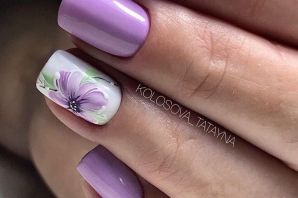 Светло фиолетовые ногти