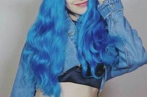 Некоглай с синими волосами