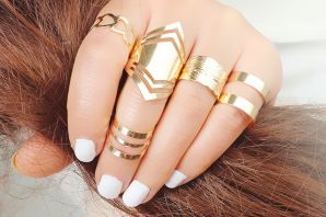 Кольцо на фалангу пальца золото