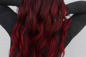 Вишнево красный цвет волос
