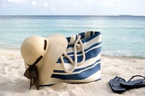 Пляжная сумка соломенная