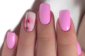 Дизайн ногтей розовый