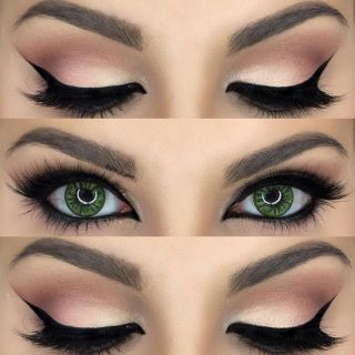 Вечерний макияж для зелено карих глаз