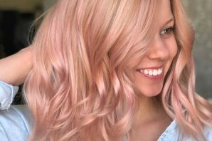 Холодный розовый цвет волос