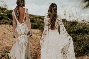 Бохо свадьба платье