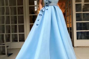 Свадебное синее платье