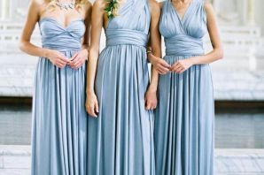 Голубое платье на свадьбу к подруге