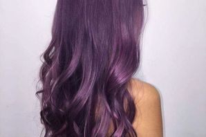 Шоколадно фиолетовый цвет волос