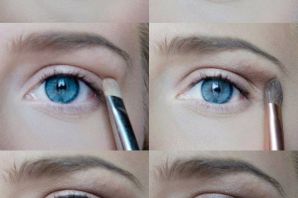 Легкий дневной макияж для голубых глаз