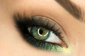 Милый макияж для зеленых глаз