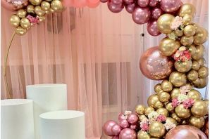 Оформление свадеб розовыми шарами