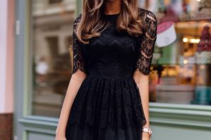 Черное шикарное платье