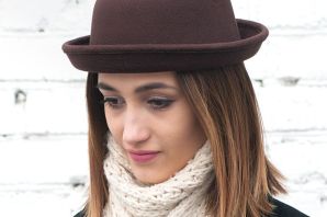 Фетровая шляпа женская зимняя