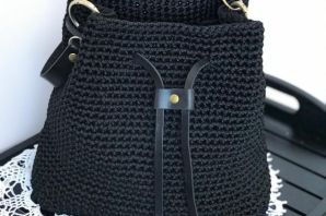Вязаная сумка из полиэфирного шнура