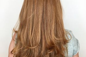 Ступенчатая стрижка на длинные волосы