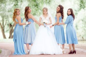 Голубое платье на свадьбу