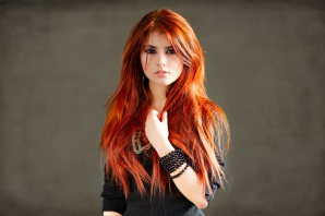 Крашеные рыжие волосы