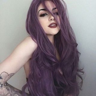 Коричнево фиолетовые волосы