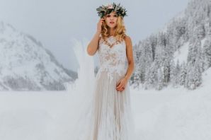 Зимнее платье невесты
