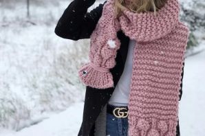 Красивый шарф на зиму