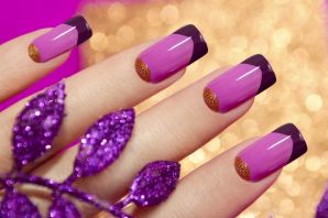Ногти фиолетового цвета