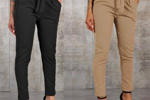 Женские черные офисные брюки