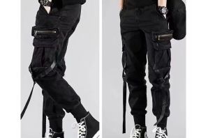 Черные джинсы с карманами по бокам