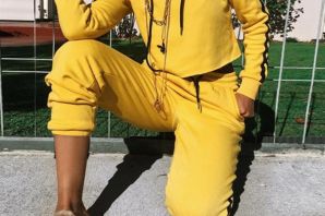 Черно желтый спортивный костюм