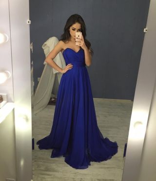 Шикарное темно синее платье