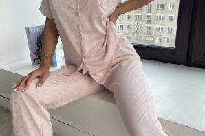 Шелковая пижама со штанами