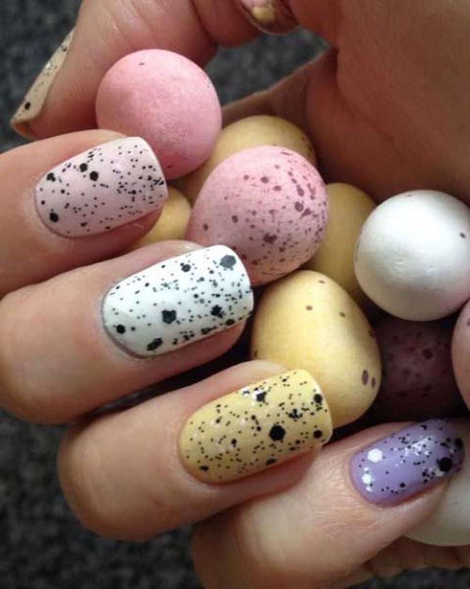 Дизайн ногтей перепелиное яйцо