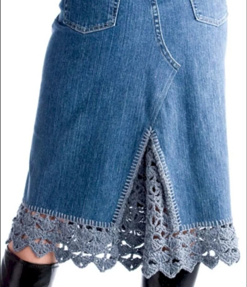 Старые джинсовые юбки. Юбка из джинсовых брюк. Переделка джинсовой юбки. Комбинированная джинсовая юбка. Джинсовая юбка с кружевом.