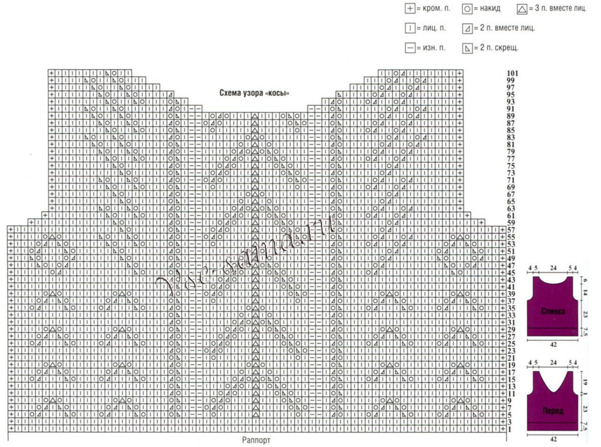Жилет с косами