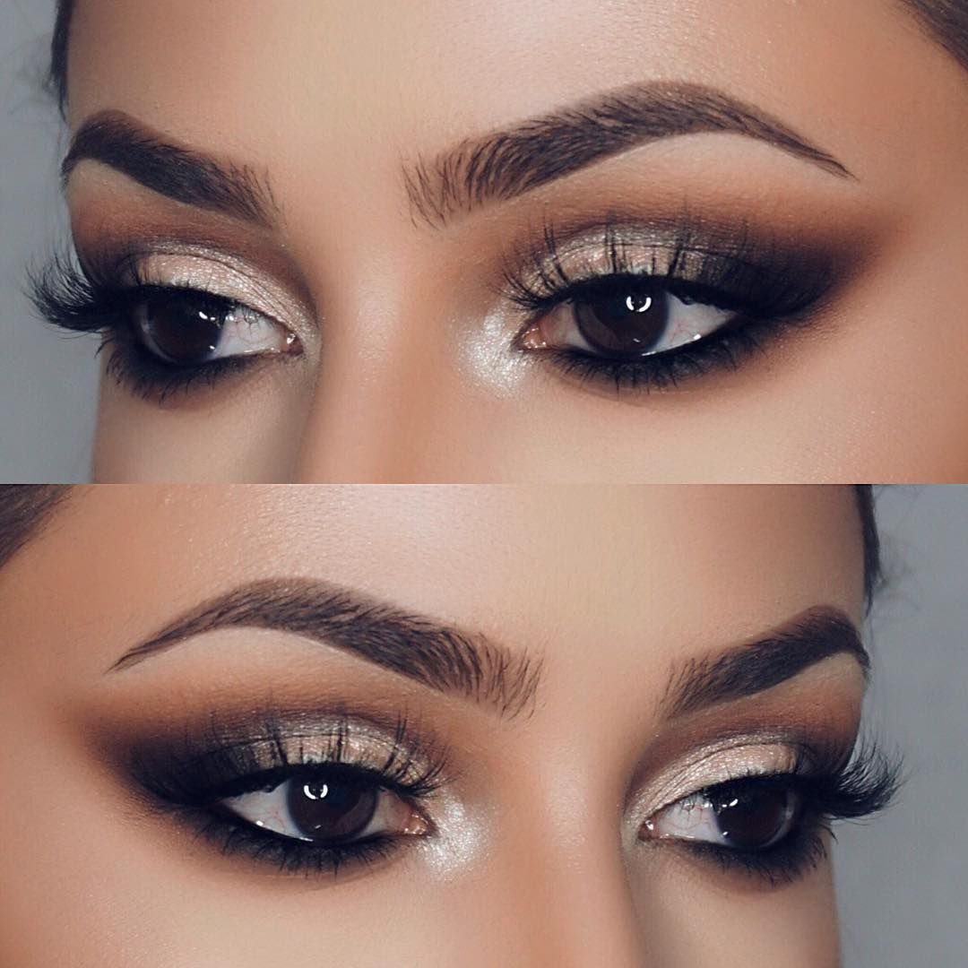 Нюдовый макияж Смоки айс