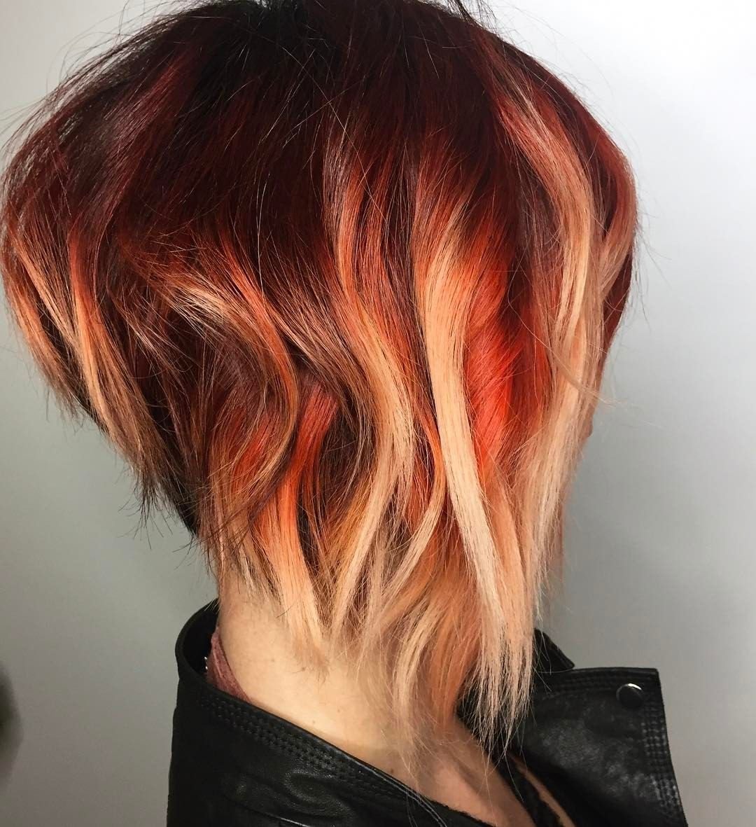 Балаяж с рыжим цветом