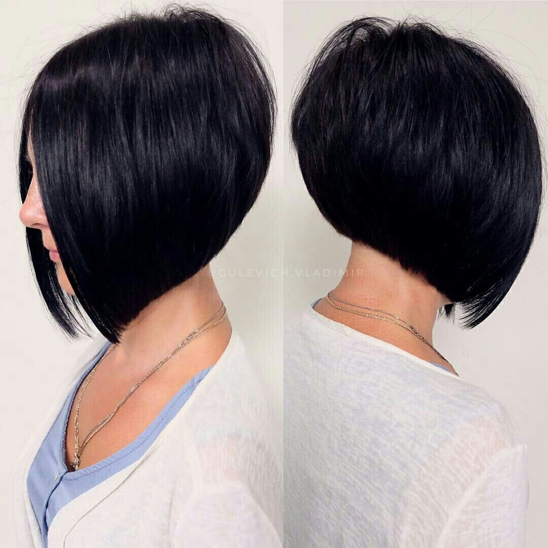 Боб каре ассиметричное затылок