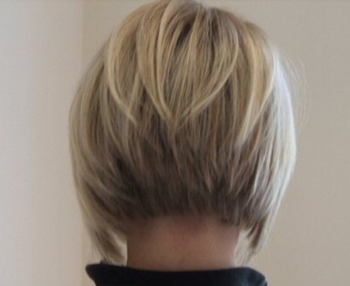 Стрижка Боб с выбритым затылком