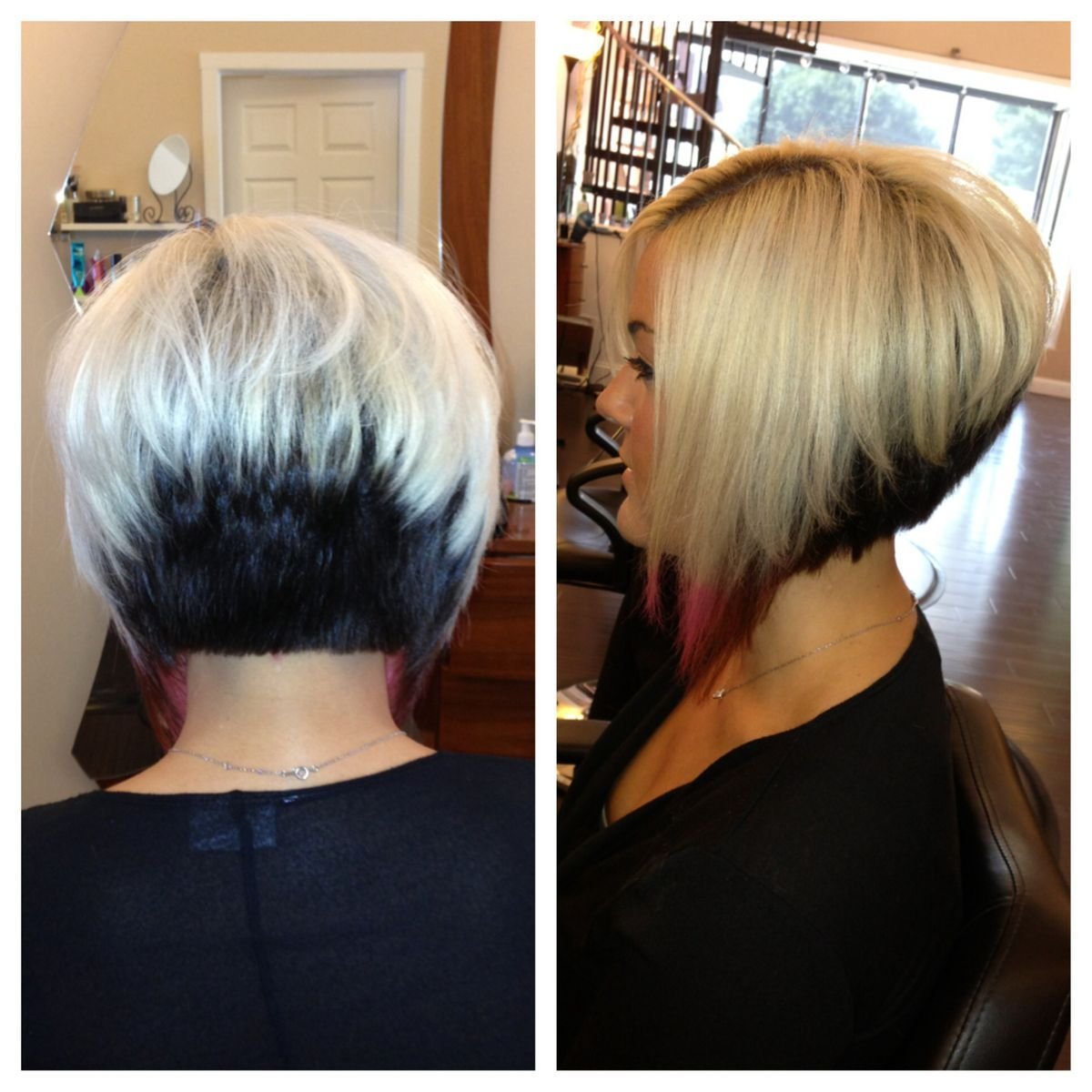 Прически вид спереди и сзади