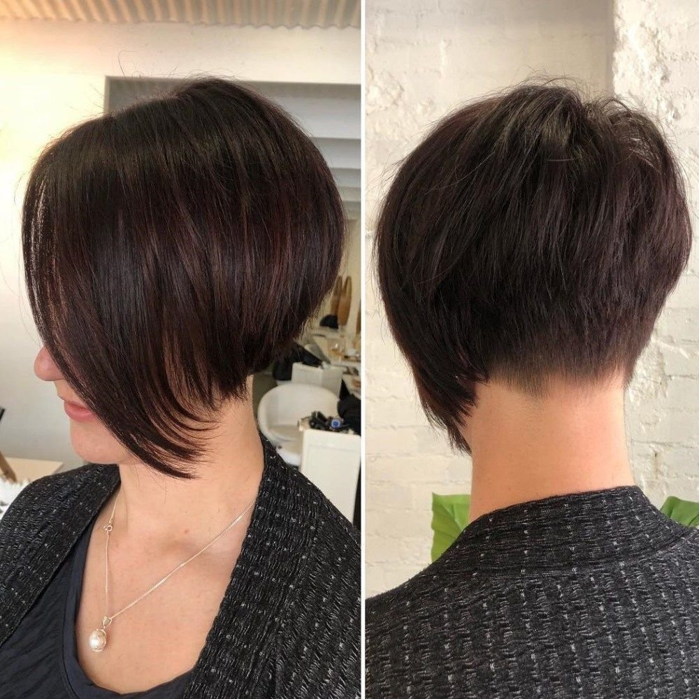 Боб каре на удлинение с высоким затылком