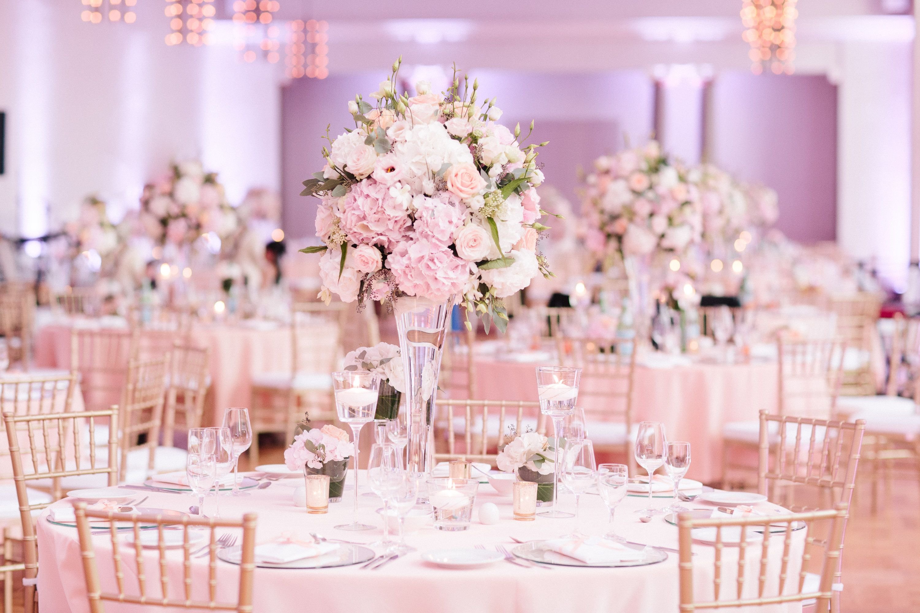 Свадебный декор пастельно розовые тона