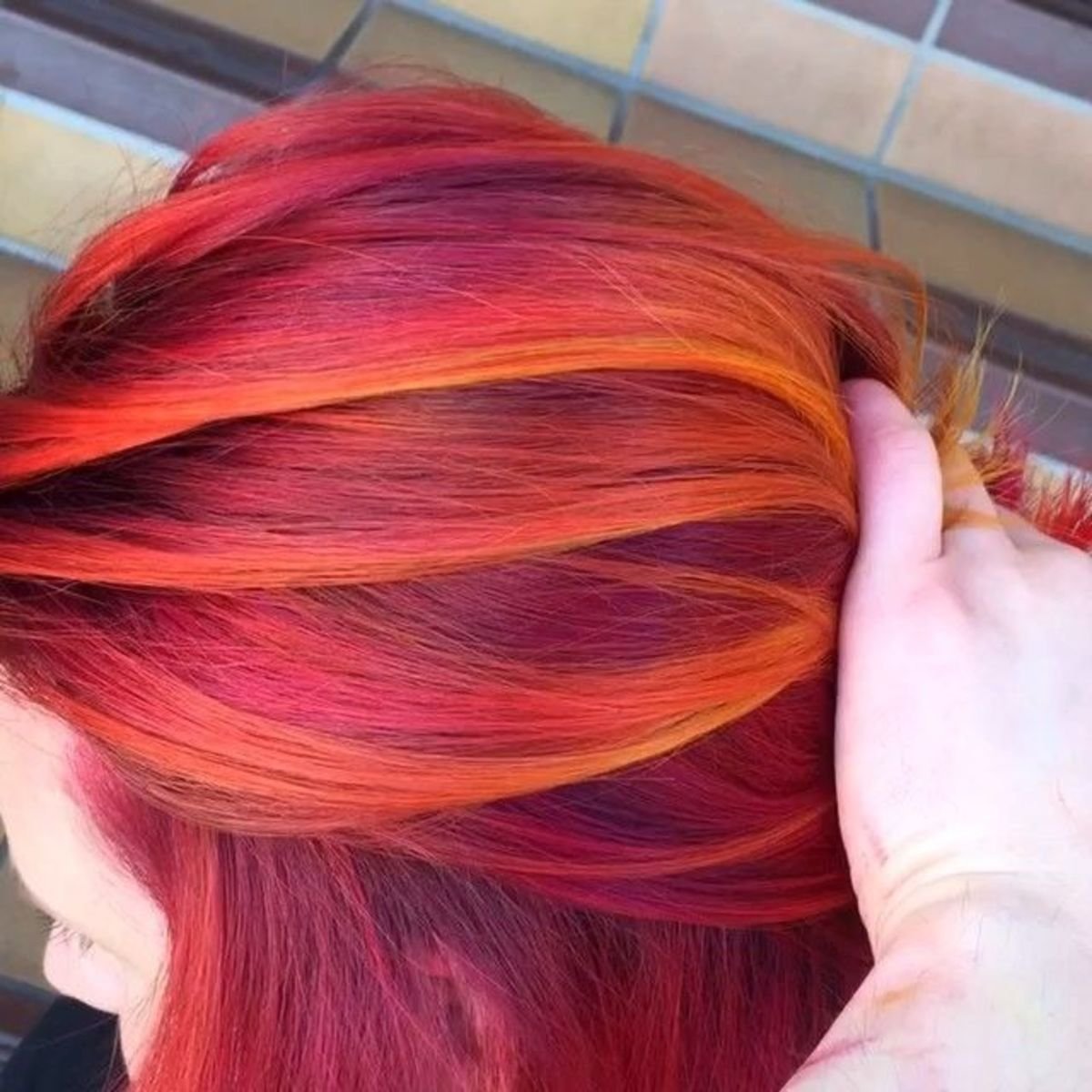 Пряди на рыжих волосах (73 фото)
