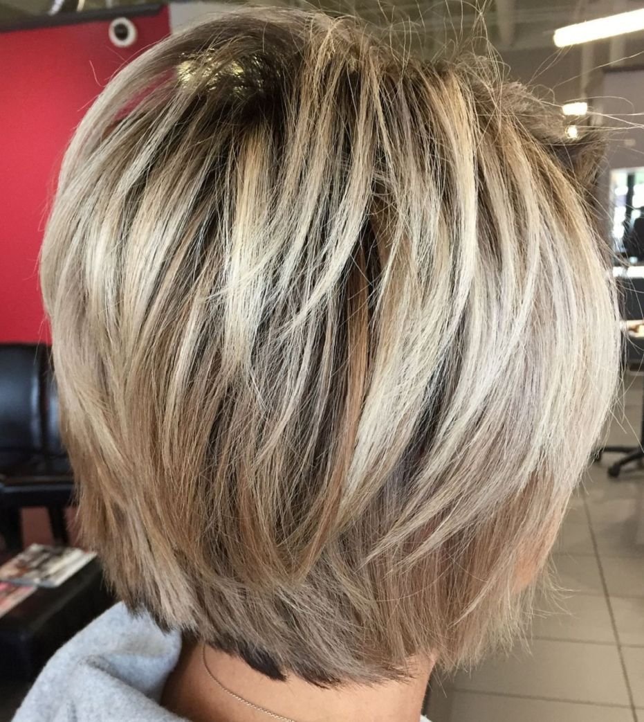 Стрижка каре блонд балаяж