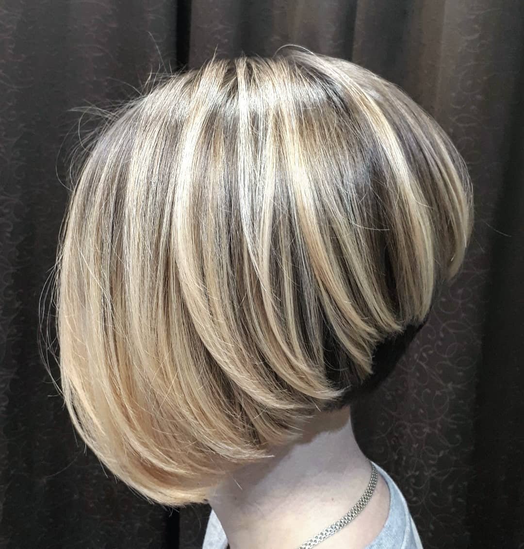 Клубничный блонд балаяж каре