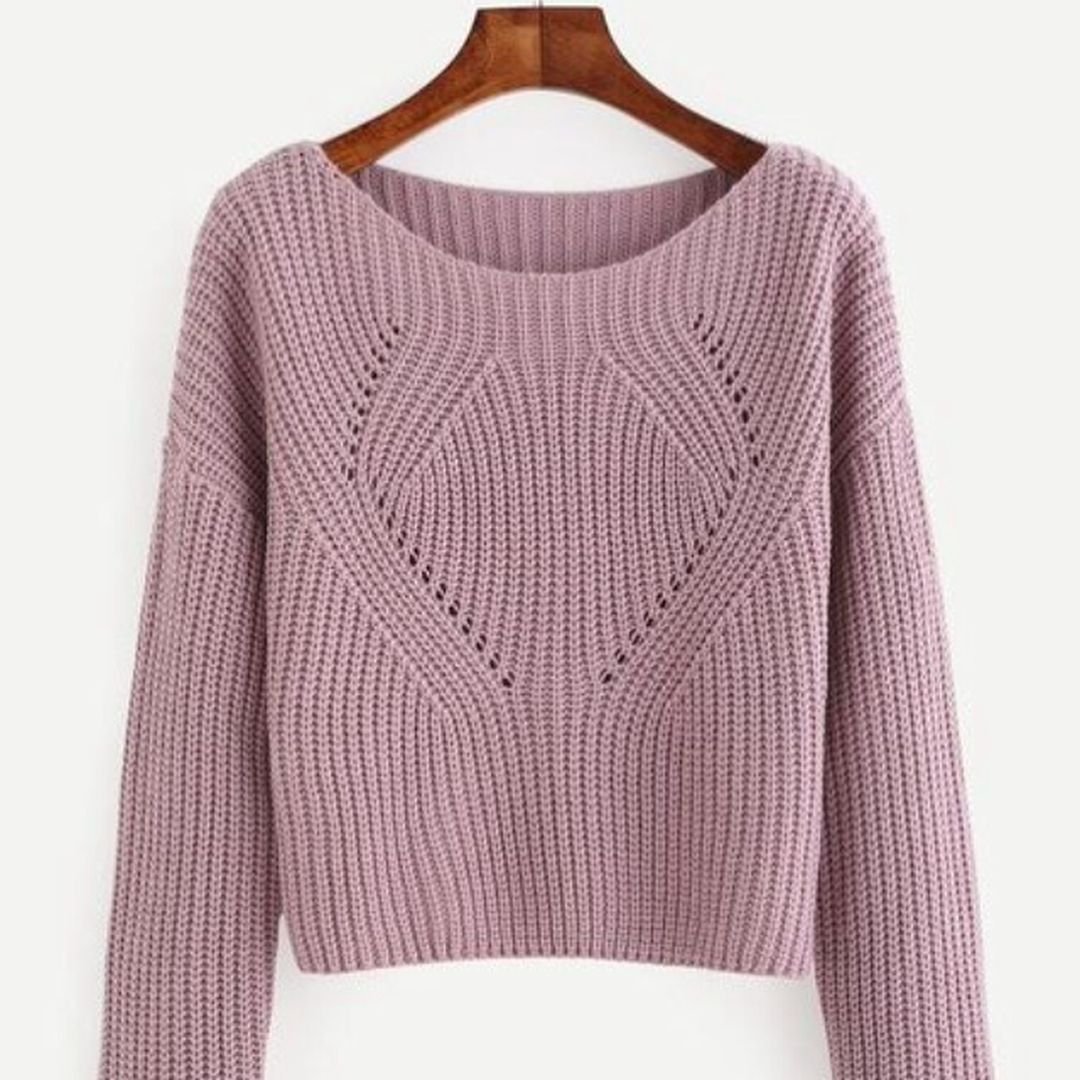 Пуловер полупатентной резинкой