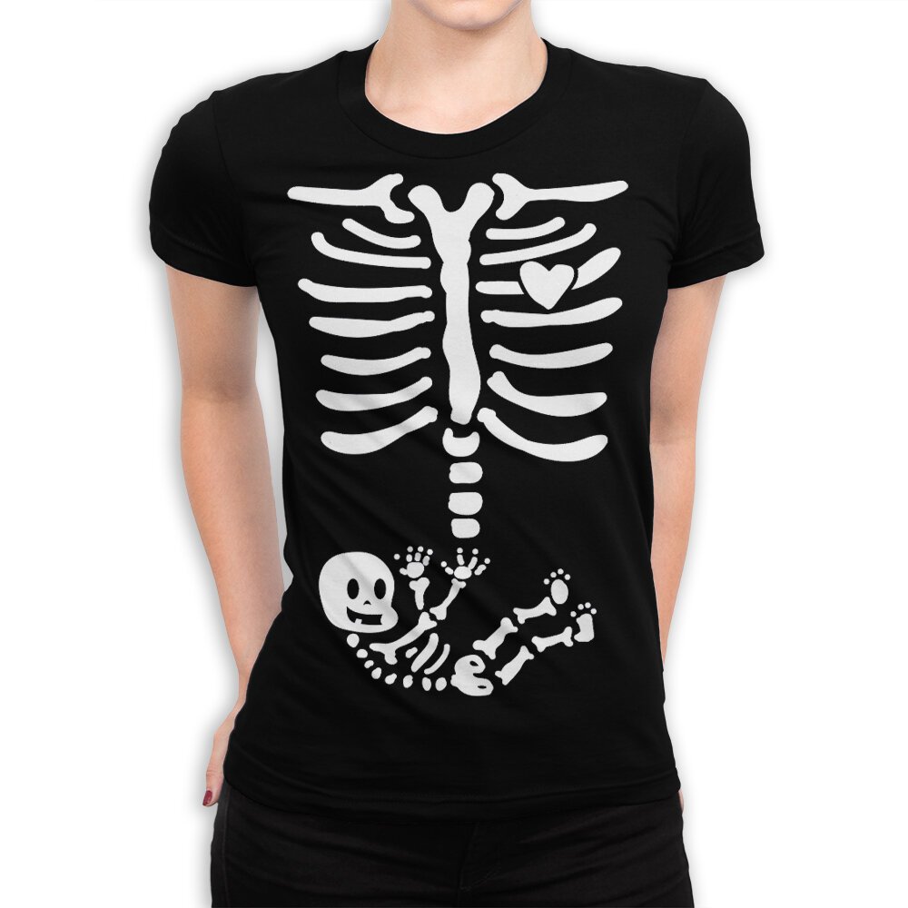 Футболка с принтом скелета