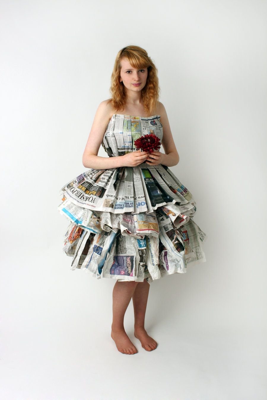 Платья из подручных материалов своими руками: на конкурс самодельные и оригинальные, красивые, идеи