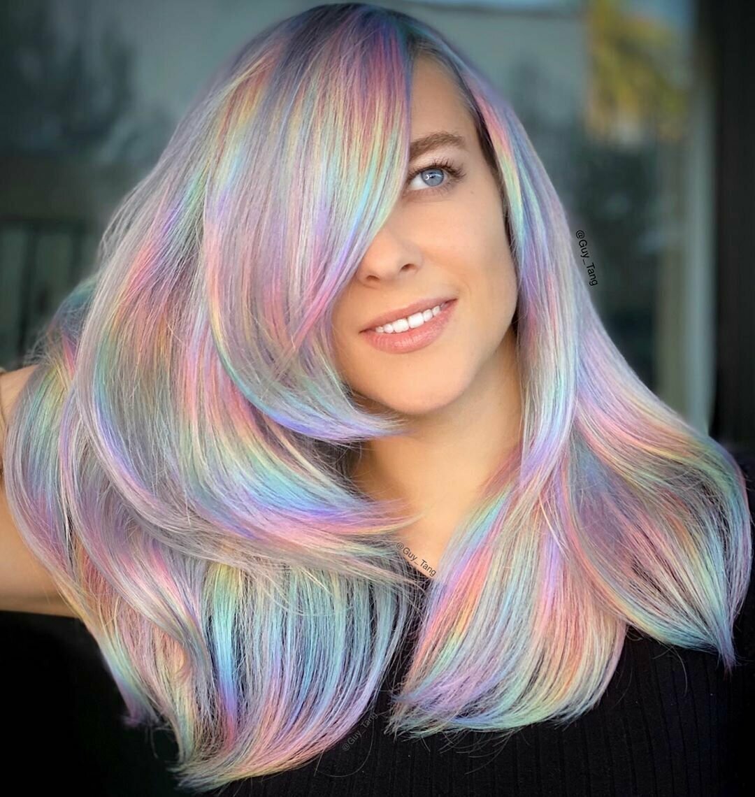 Rainbow Neon Glowing Hair 